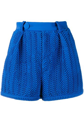 Marco De Vincenzo Shorts mit Muster - Blau