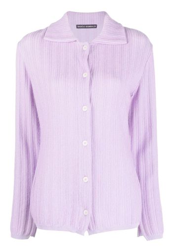 Marco Rambaldi rib-knit spread-collar shirt - Violett