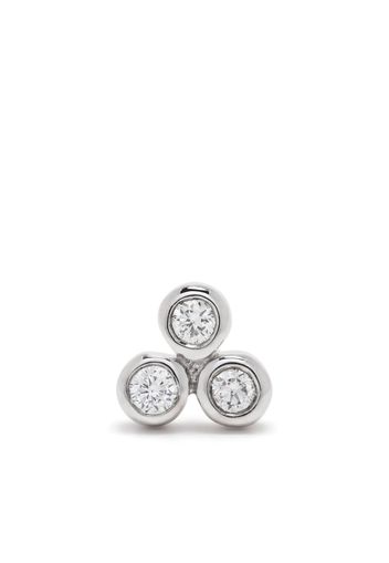 Maria Black 14kt white gold Triad 18 diamond single earring - Silber