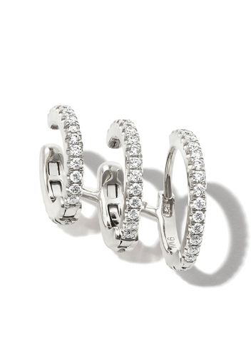 MARIA TASH 18kt white gold diamond triple-hoop earring - Silber