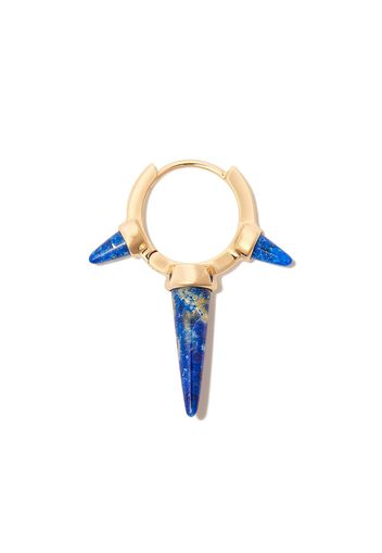 MARIA TASH 18kt yellow gold Spike lapis lazuli hoop earring