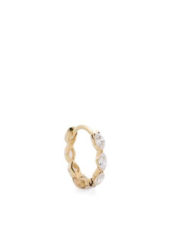 MARIA TASH 14kt yellow gold Invisible Set diamond hoop earring