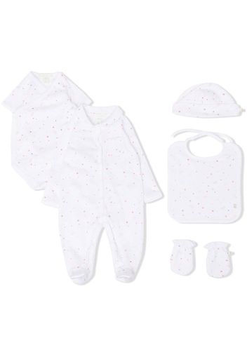 Marie-Chantal mix-print cotton bodysuit - Weiß