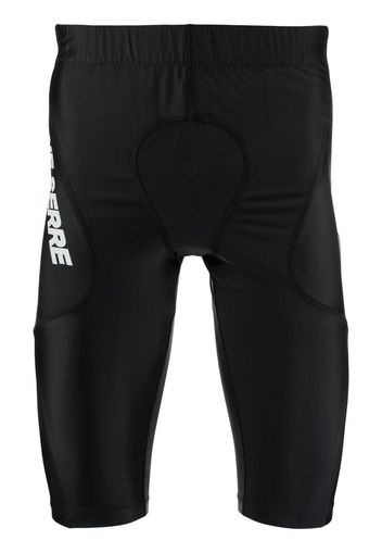 Marine Serre Sport-Shorts mit Logo - Schwarz