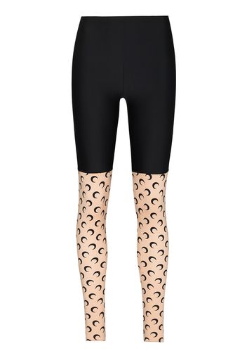 Marine Serre Leggings mit Radlerhose - Schwarz