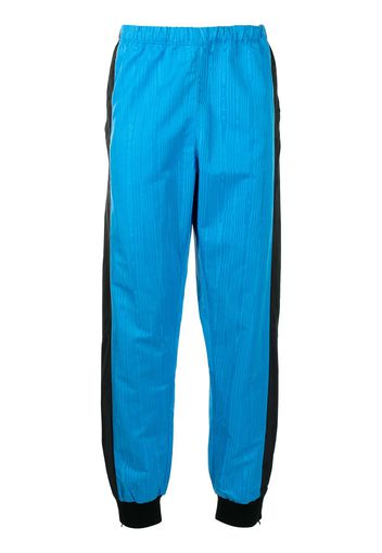 Marine Serre Jogginghose aus Satin - Blau