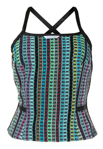 Marine Serre Terry Kitchen Towels vest top - Metallisch