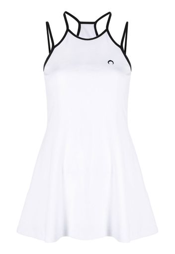 Marine Serre logo-print minidress - Weiß