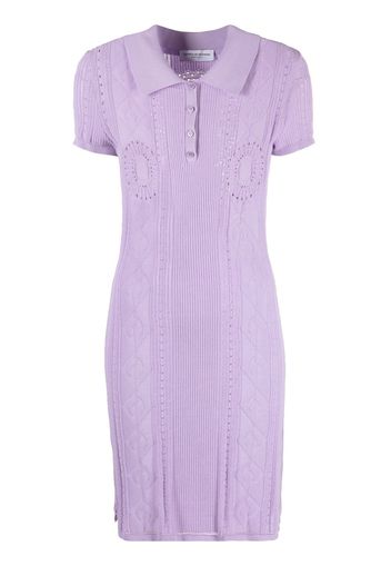 Marine Serre pointelle-knit tennis dress - Violett