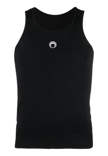 Marine Serre embroidered-logo tank top - Schwarz