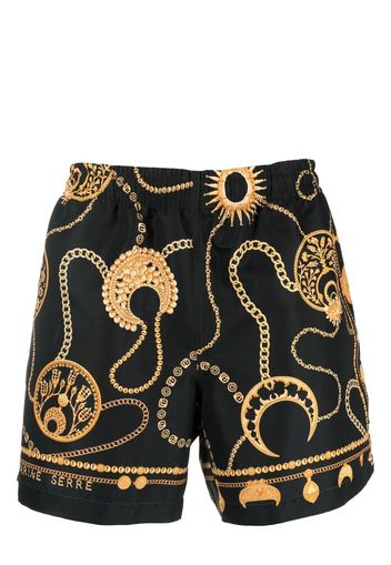 Marine Serre Ornament Jewelry Badeshorts - Schwarz