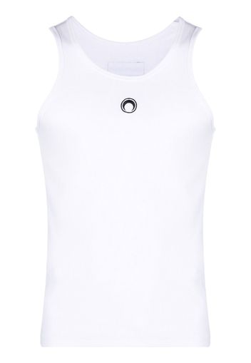 Marine Serre crescent-moon sleeveless top - Weiß