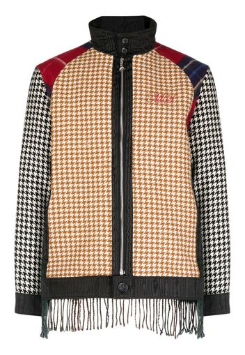 Marine Serre panelled houndstooth jacket - Mehrfarbig