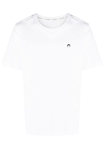 Marine Serre crescent moon-embroidered T-shirt - Weiß