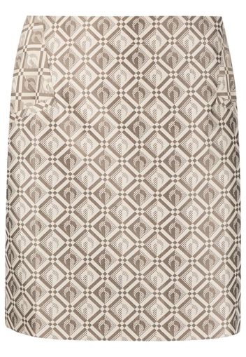 Marine Serre Towels jacquard mini skirt - Nude