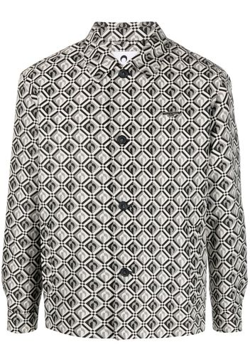 Marine Serre moon-diamant jacquard jacket - Weiß