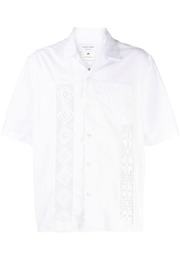 Marine Serre cotton laser-cut shirt - Weiß