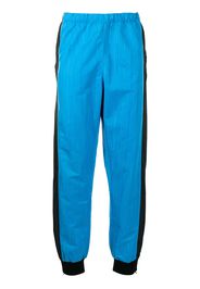 Marine Serre Jogginghose aus Satin - Blau