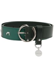 Marine Serre moon-studded leather belt - 05 GREEN