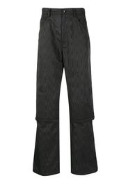 Marine Serre detachable-leg moire pattern trousers - Schwarz