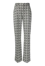 Marine Serre Moon Diamant-print tailored trousers - Schwarz