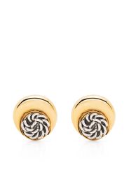 Marine Serre buttons moon earrings - Gold