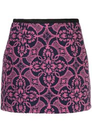 Marine Serre Towels jacquard mini skirt - Rosa