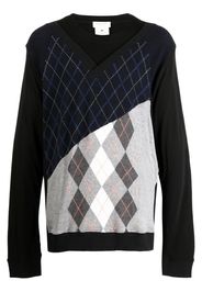 Marine Serre Pullover mit Argyle-Muster - Blau