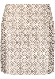 Marine Serre abstract-print miniskirt - Nude