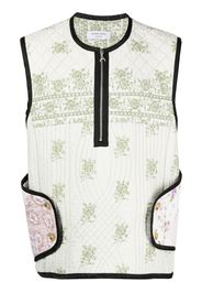 Marine Serre boutis floral-print armor gilet - Weiß