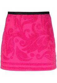 Marine Serre jacquard towels miniskirt - Rosa