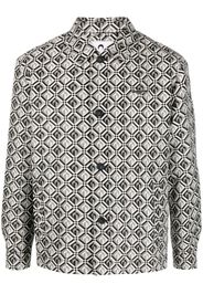 Marine Serre moon-diamant jacquard jacket - Weiß