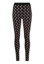 Marine Serre Fuseaux Moon printed leggings - Schwarz