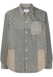 Marine Serre Crescent Moon denim shirt - Blau