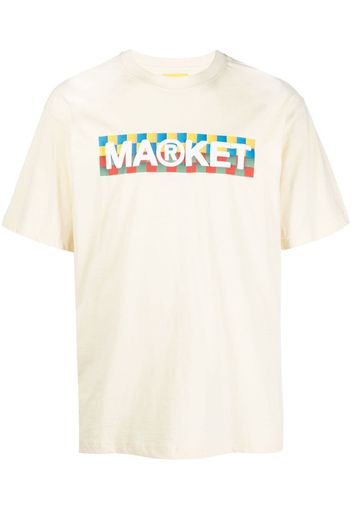 MARKET logo-print short-sleeve T-shirt - Nude