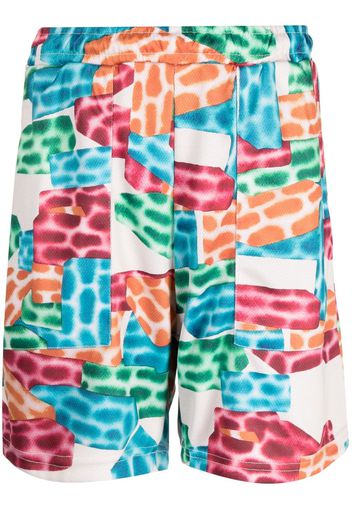 MARKET Shorts mit Building Blocks-Print - Nude