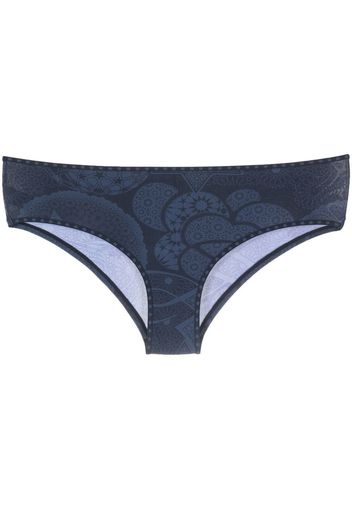 Marlies Dekkers Brazilian Slip mit Stickerei - Blau