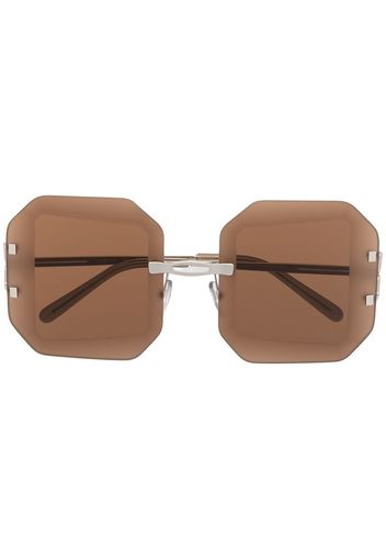 Marni Eyewear Oversized-Sonnenbrille - Braun