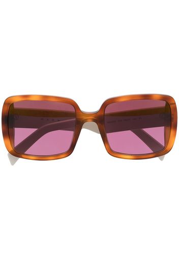 Marni Eyewear Eckige Oversized-Sonnenbrille - Braun