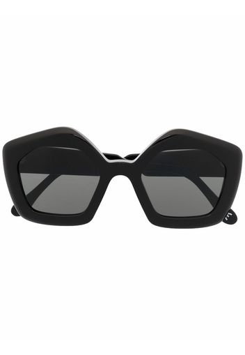 Marni Eyewear Geometrische Sonnenbrille - Schwarz