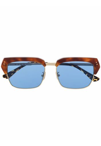 Marni Eyewear Eckige Sonnenbrille in Schildpattoptik - Blau