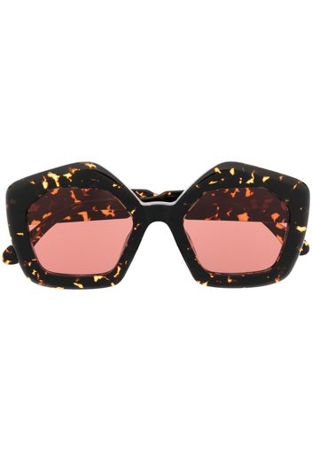 Marni Eyewear MHL pentagon sunglasses - Braun