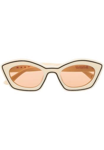 Marni Eyewear EXS outline cat-eye sunglasses - Nude