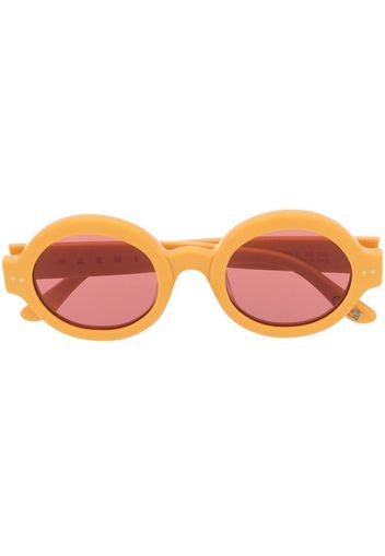 Marni Eyewear logo-print round-frame sunglasses - Orange