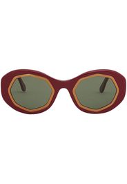 Marni Eyewear logo-print round-frame sunglasses - Rot