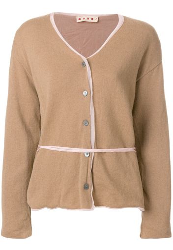 Marni Cardigan mit Kontrastsaum - Braun