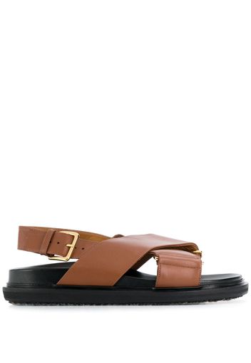 Marni 'Fussbett' Sandalen - Braun