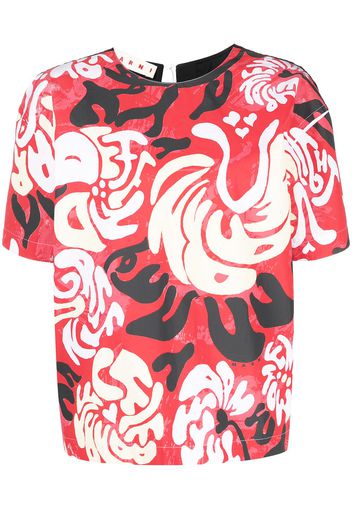 Marni Hemd mit grafischem Print - Rot