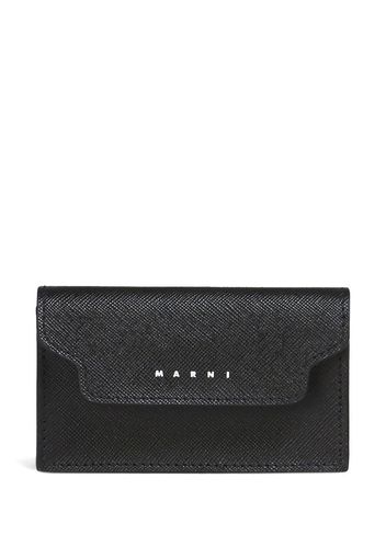 Marni logo-print coin wallet - Schwarz