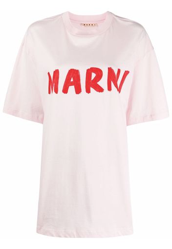 Marni T-Shirt mit Logo-Print - Rosa